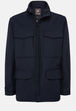 Boggi Milano Veste De Treillis En Tissu Technique Rembourré