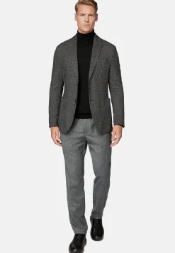 Boggi Milano Veste Gris Et Noir B Jersey En Coton Mélangé