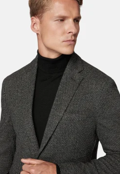 Boggi Milano Veste Gris Et Noir B Jersey En Coton Mélangé