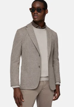 Boggi Milano Veste Gris Tourterelle B Jersey En Mélange De Coton Et Laine