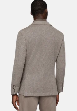 Boggi Milano Veste Gris Tourterelle B Jersey En Mélange De Coton Et Laine