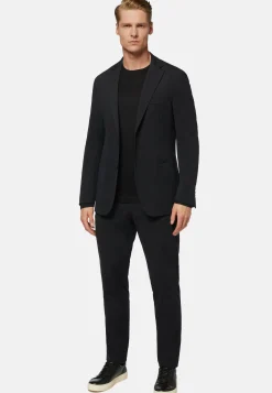 Boggi Milano Veste Noire En Nylon Stretch B Tech