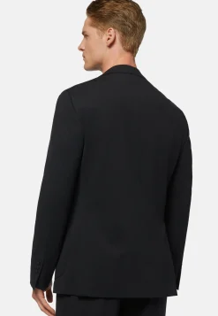 Boggi Milano Veste Noire En Nylon Stretch B Tech