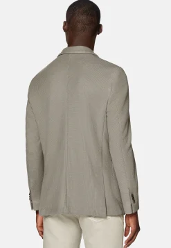 Boggi Milano Veste Structurée Gris Tourterelle En Jersey De Laine