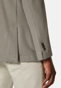 Boggi Milano Veste Structurée Gris Tourterelle En Jersey De Laine